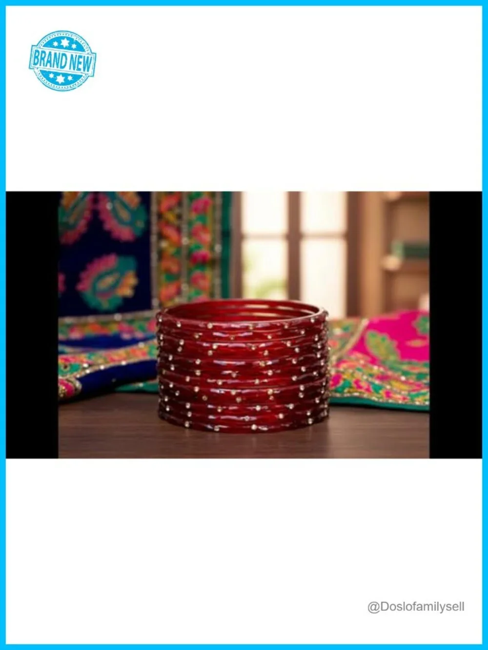 Indian Glass Bangles Set of 12 Bollywood Wedding Jewelry